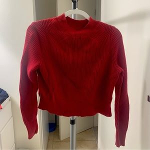 Kendall & Kylie | Red Knitted Cropped Sweater | Size: S